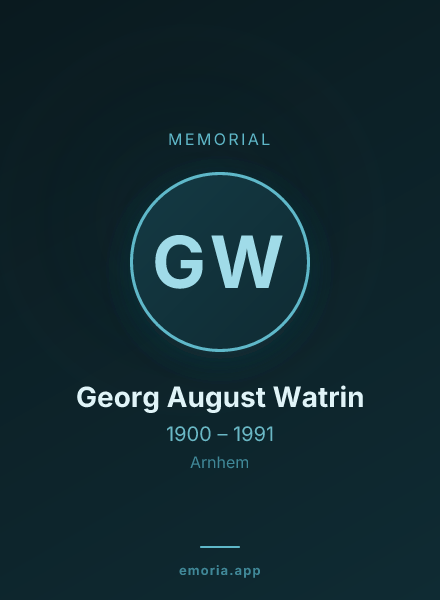 Memorial portrait of Georg August Watrin