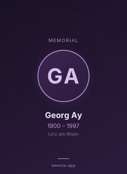 Memorial portrait of Georg Ay
