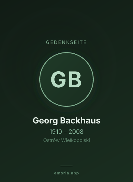 Gedenkportrait von Georg Backhaus