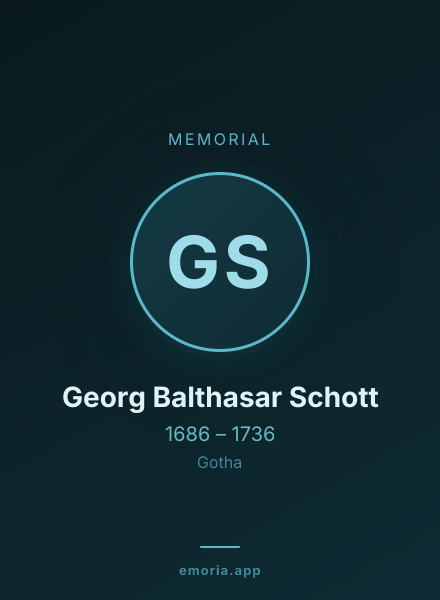 Memorial portrait of Georg Balthasar Schott