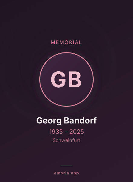 Memorial portrait of Georg Bandorf