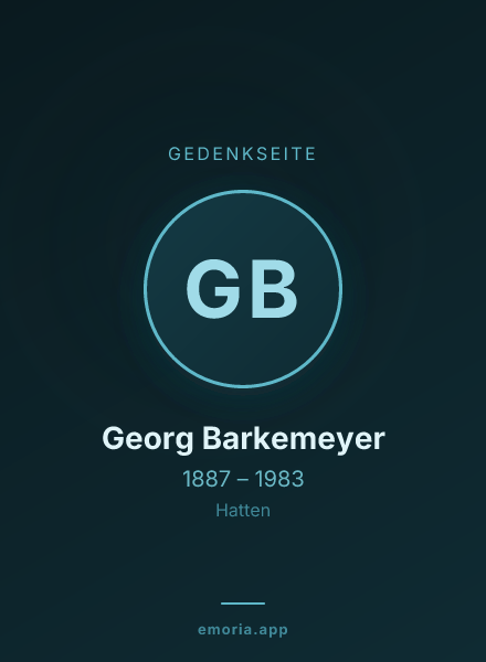 Gedenkportrait von Georg Barkemeyer