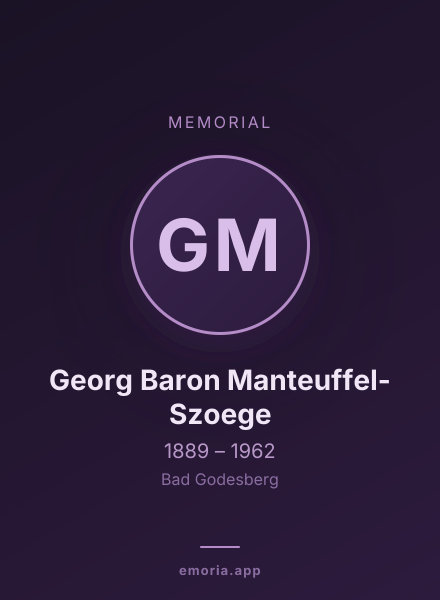 Memorial portrait of Georg Baron Manteuffel-Szoege
