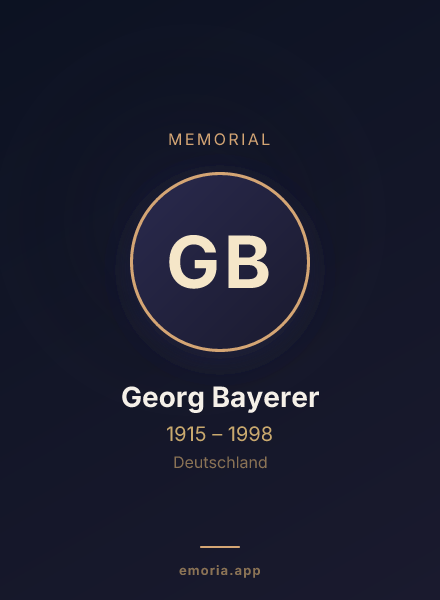 Memorial portrait of Georg Bayerer