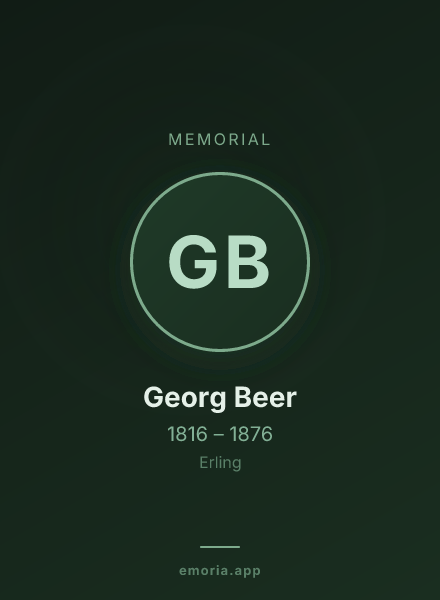 Memorial portrait of Georg Beer