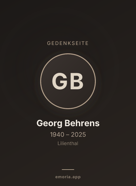 Gedenkportrait von Georg Behrens