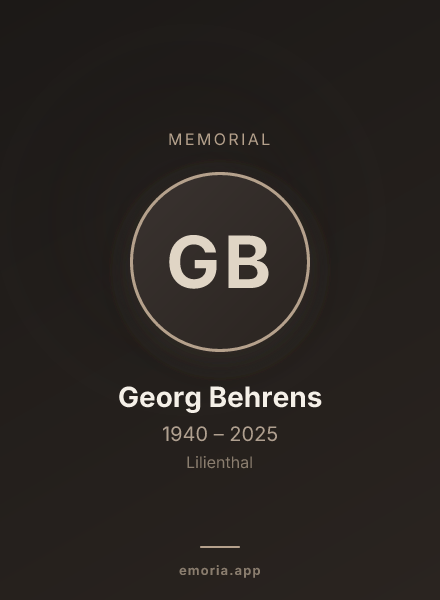 Memorial portrait of Georg Behrens