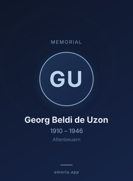 Memorial portrait of Georg Beldi de Uzon