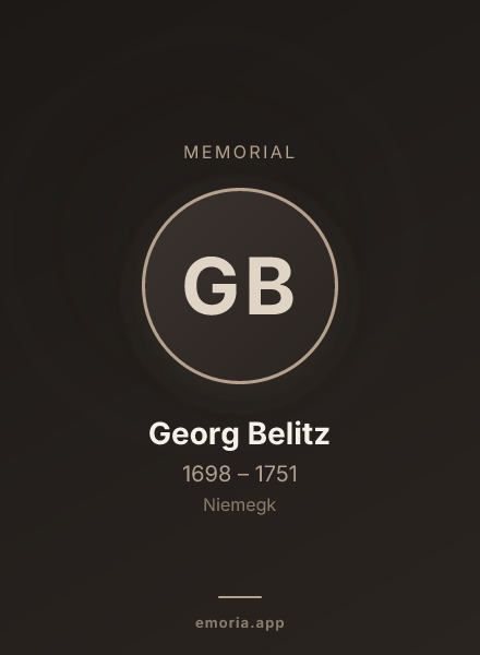 Memorial portrait of Georg Belitz