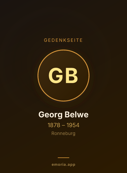 Gedenkportrait von Georg Belwe