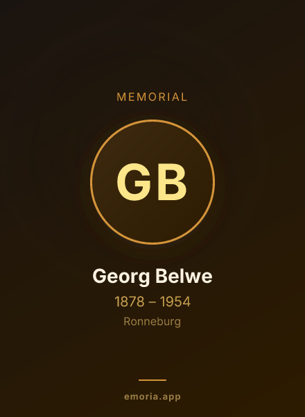 Memorial portrait of Georg Belwe