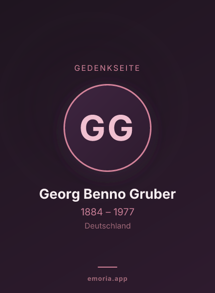 Gedenkportrait von Georg Benno Gruber
