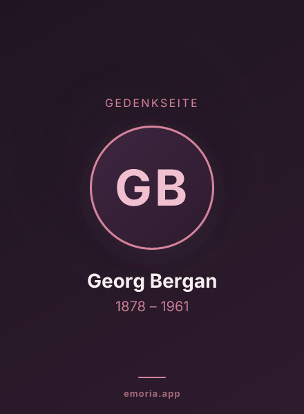 Gedenkportrait von Georg Bergan