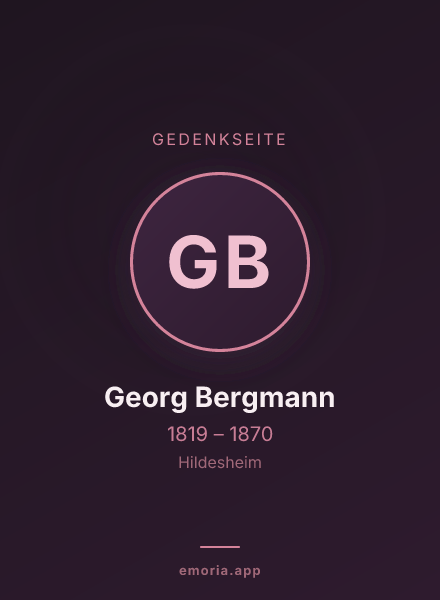 Gedenkportrait von Georg Bergmann