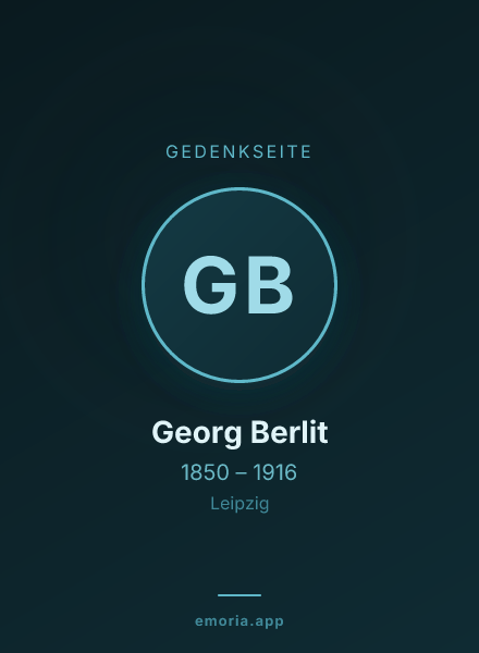 Gedenkportrait von Georg Berlit
