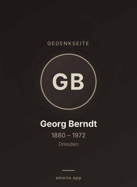 Gedenkportrait von Georg Berndt