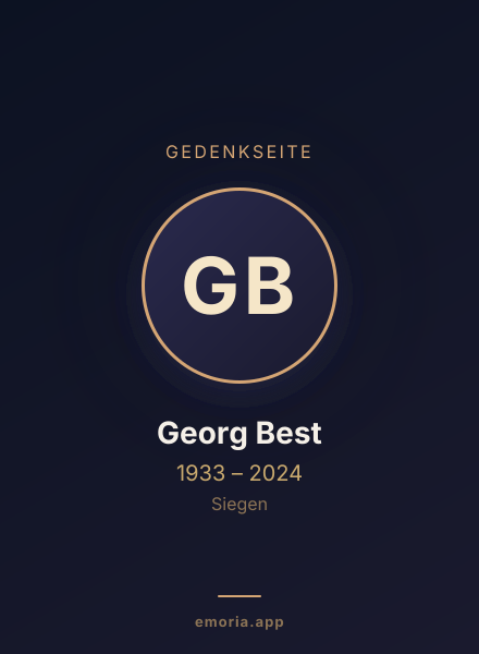 Gedenkportrait von Georg Best