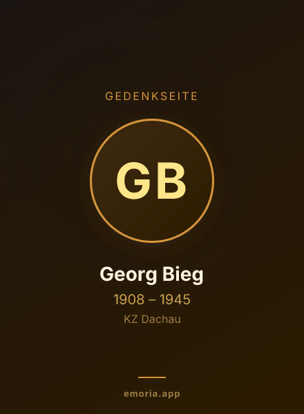 Gedenkportrait von Georg Bieg