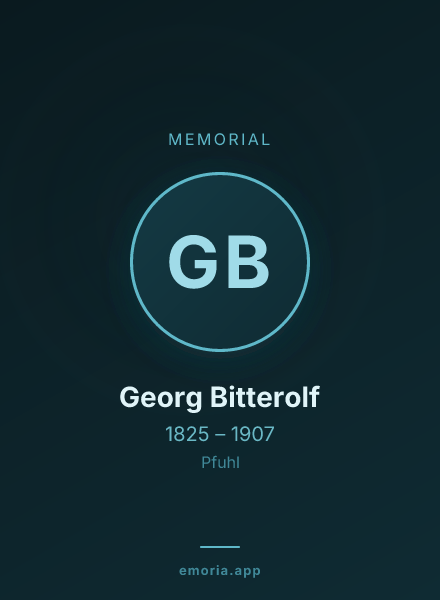 Memorial portrait of Georg Bitterolf