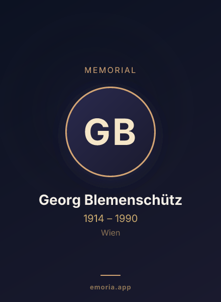 Memorial portrait of Georg Blemenschütz