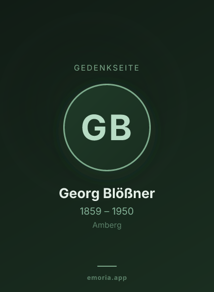 Gedenkportrait von Georg Blößner