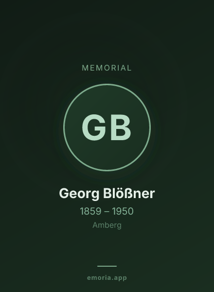 Memorial portrait of Georg Blößner
