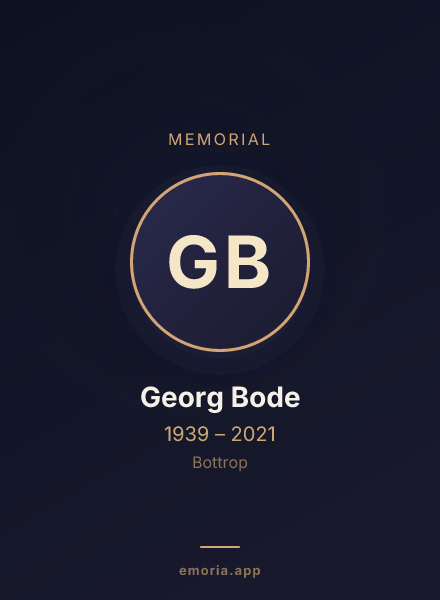 Memorial portrait of Georg Bode