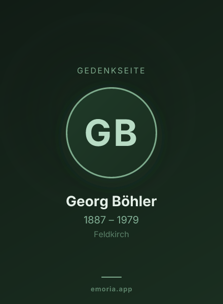 Gedenkportrait von Georg Böhler