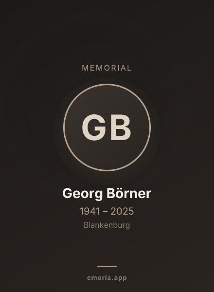 Memorial portrait of Georg Börner