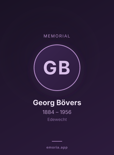 Memorial portrait of Georg Bövers