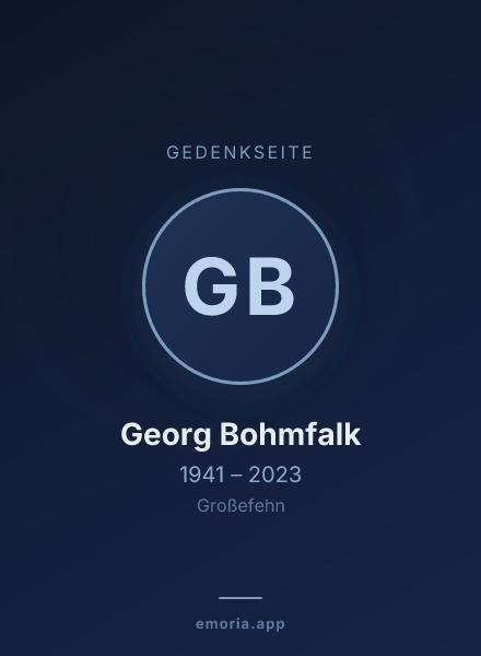 Gedenkportrait von Georg Bohmfalk