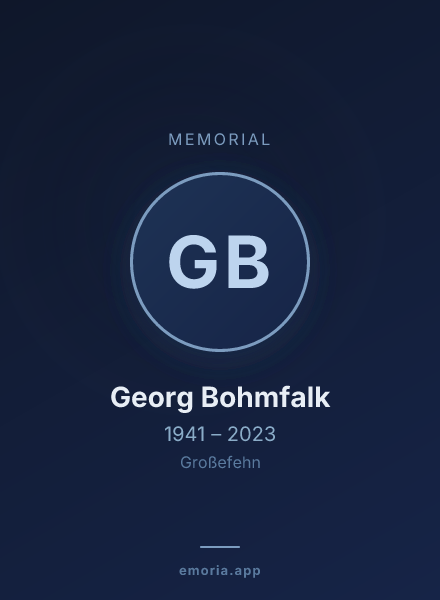 Memorial portrait of Georg Bohmfalk