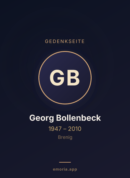 Gedenkportrait von Georg Bollenbeck