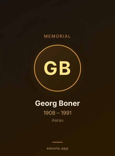 Memorial portrait of Georg Boner