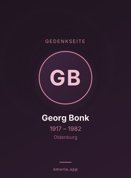 Gedenkportrait von Georg Bonk