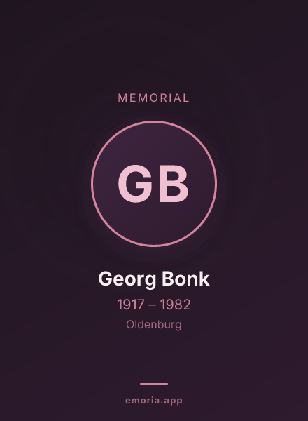 Memorial portrait of Georg Bonk