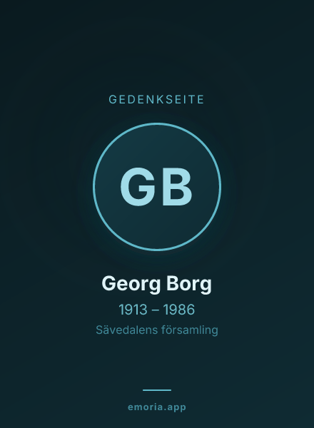 Gedenkportrait von Georg Borg