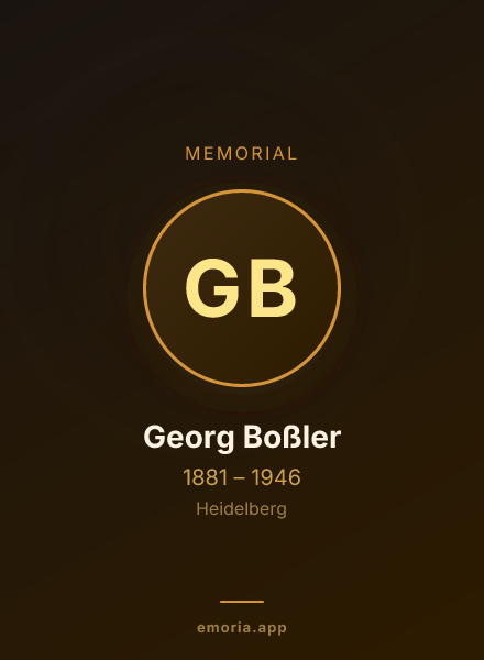 Memorial portrait of Georg Boßler