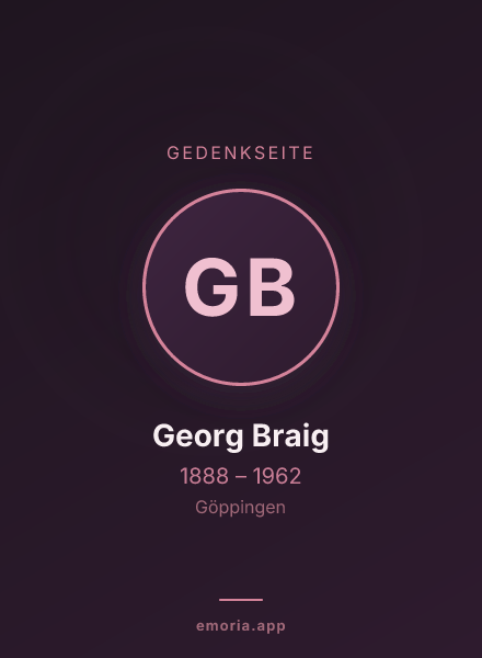 Gedenkportrait von Georg Braig