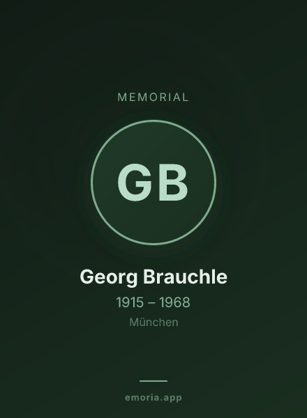 Memorial portrait of Georg Brauchle