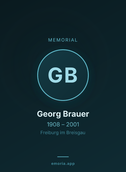 Memorial portrait of Georg Brauer