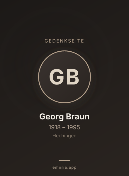 Gedenkportrait von Georg Braun