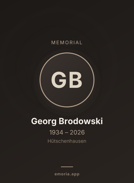 Memorial portrait of Georg Brodowski