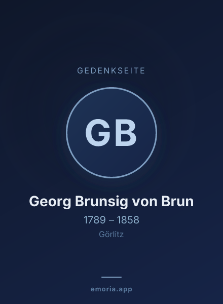 Gedenkportrait von Georg Brunsig von Brun