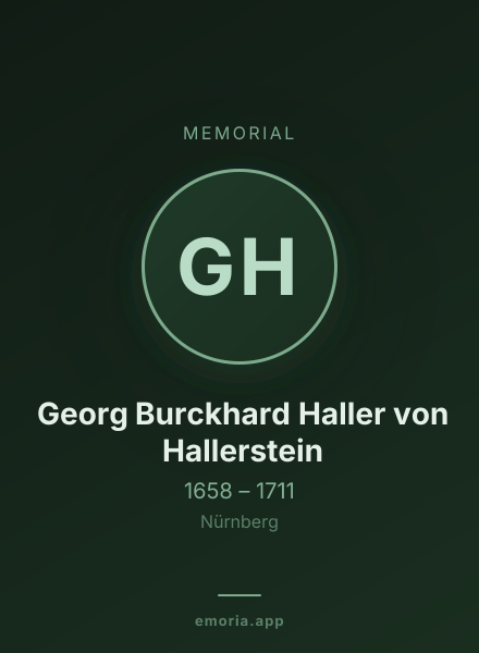 Memorial portrait of Georg Burckhard Haller von Hallerstein