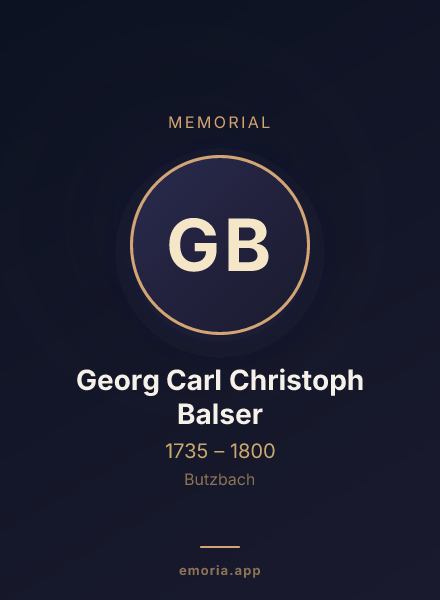 Memorial portrait of Georg Carl Christoph Balser