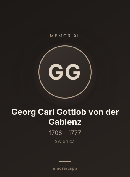 Memorial portrait of Georg Carl Gottlob von der Gablenz