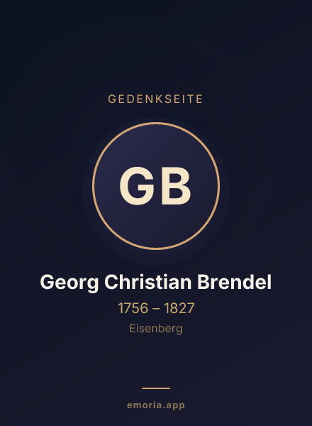 Gedenkportrait von Georg Christian Brendel
