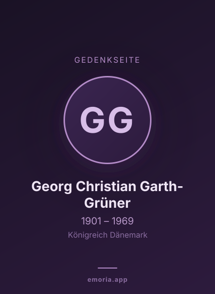 Gedenkportrait von Georg Christian Garth-Grüner