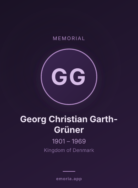 Memorial portrait of Georg Christian Garth-Grüner